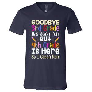 Goodbye 3rd Grade Hello 4th Grade Back To Shcool Outfit V-Neck T-Shirt