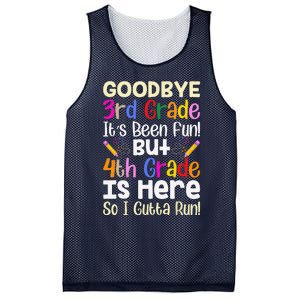 Goodbye 3rd Grade Hello 4th Grade Back To Shcool Outfit Mesh Reversible Basketball Jersey Tank