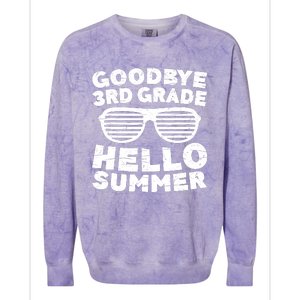 Goodbye 3rd Grade Hello Summer Third Grade Graduate Colorblast Crewneck Sweatshirt