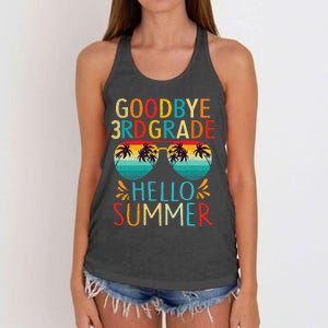 Goodbye 3rd Grade Hello Summer Last Day of School Women's Knotted Racerback Tank