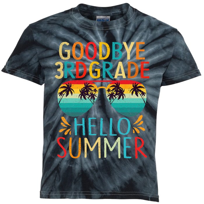 Goodbye 3rd Grade Hello Summer Last Day of School Kids Tie-Dye T-Shirt