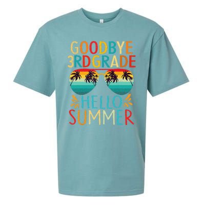 Goodbye 3rd Grade Hello Summer Last Day of School Sueded Cloud Jersey T-Shirt