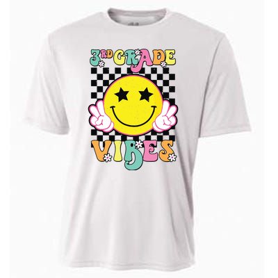 Girl 3rd Grade Vibes Smile Face Back To School Third Grade Cooling Performance Crew T-Shirt