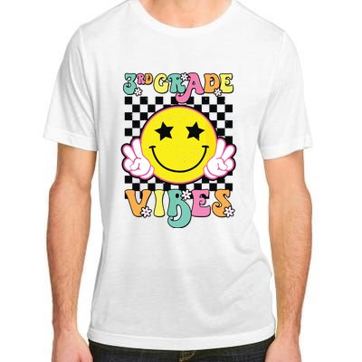 Girl 3rd Grade Vibes Smile Face Back To School Third Grade Adult ChromaSoft Performance T-Shirt