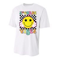 Girl 3rd Grade Vibes Smile Face Back To School Third Grade Performance Sprint T-Shirt