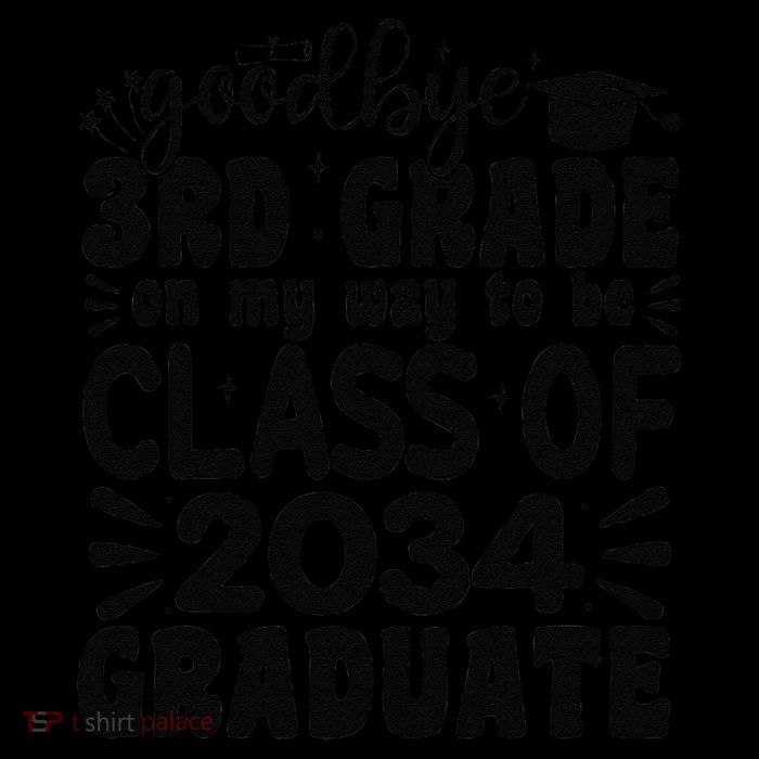 Goodbye 3rd Grade Class Of 2034 Graduate 2025 3rd Grade 7-Panel Snapback Hat