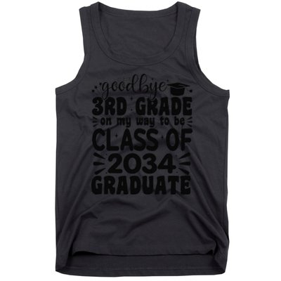 Goodbye 3rd Grade Class Of 2034 Graduate 2025 3rd Grade Tank Top