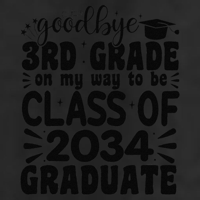 Goodbye 3rd Grade Class Of 2034 Graduate 2025 3rd Grade Golf Towel