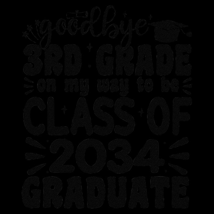 Goodbye 3rd Grade Class Of 2034 Graduate 2025 3rd Grade Women's Crop Top Tee