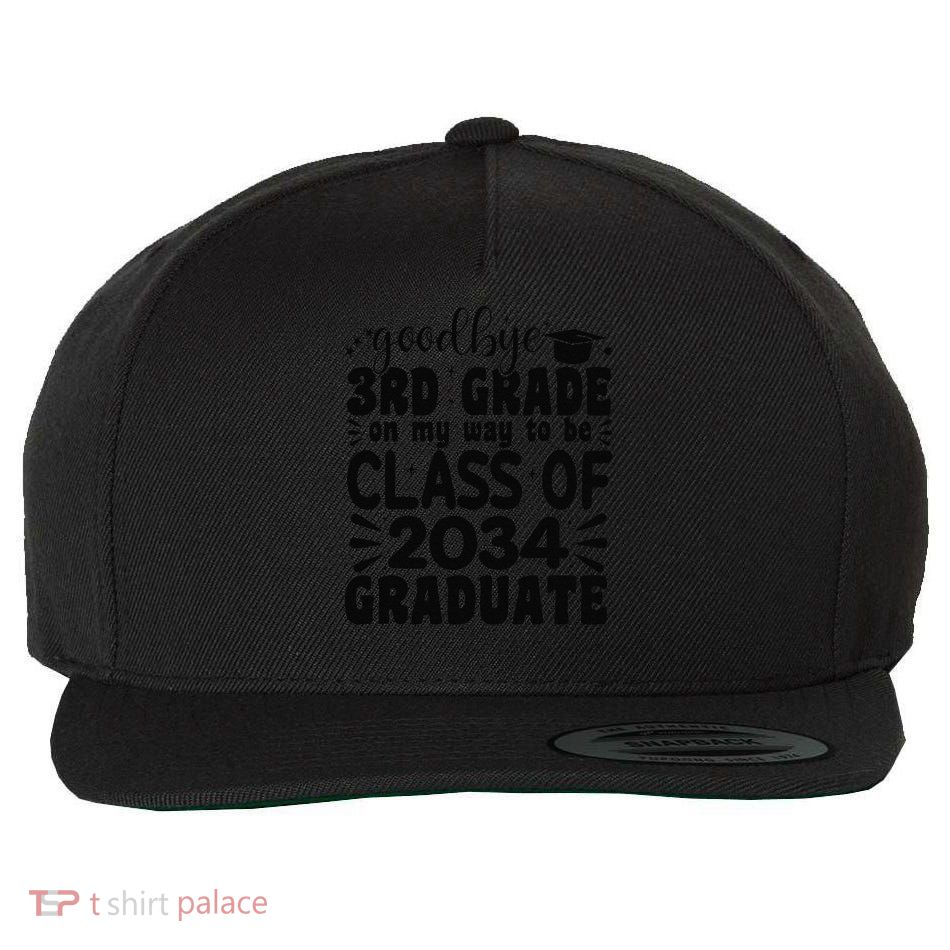 Goodbye 3rd Grade Class Of 2034 Graduate 2025 3rd Grade Wool Snapback Cap