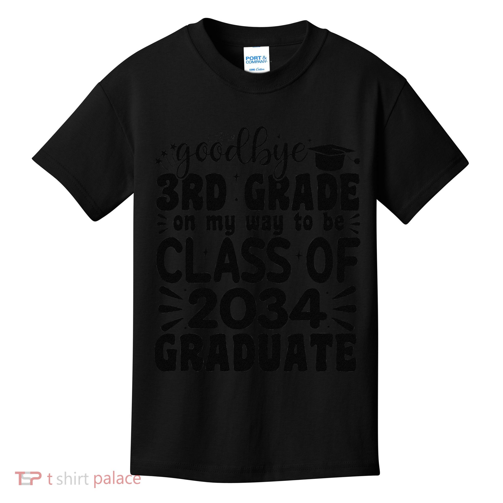 Goodbye 3rd Grade Class Of 2034 Graduate 2025 3rd Grade Kids T-Shirt
