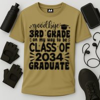 Goodbye 3rd Grade Class Of 2034 Graduate 2025 3rd Grade Cooling Performance Crew T-Shirt