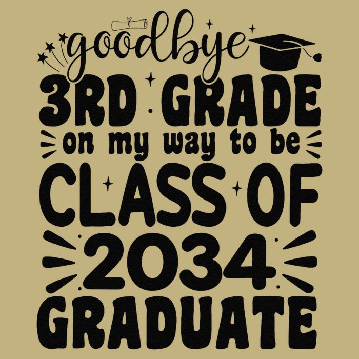 Goodbye 3rd Grade Class Of 2034 Graduate 2025 3rd Grade Cooling Performance Crew T-Shirt