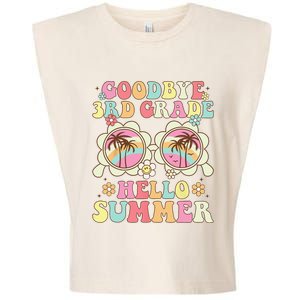 Goodbye 3rd Grade Hello Summer Groovy Third Grade Graduate Garment-Dyed Women's Muscle Tee