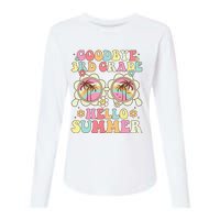 Goodbye 3rd Grade Hello Summer Groovy Third Grade Graduate Womens Cotton Relaxed Long Sleeve T-Shirt