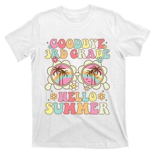 Goodbye 3rd Grade Hello Summer Groovy Third Grade Graduate T-Shirt