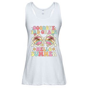 Goodbye 3rd Grade Hello Summer Groovy Third Grade Graduate Ladies Essential Flowy Tank