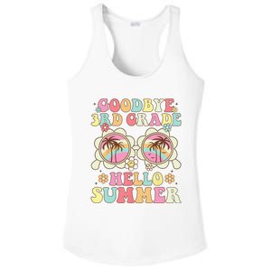 Goodbye 3rd Grade Hello Summer Groovy Third Grade Graduate Ladies PosiCharge Competitor Racerback Tank