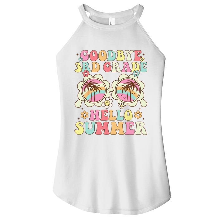 Goodbye 3rd Grade Hello Summer Groovy Third Grade Graduate Women's Perfect Tri Rocker Tank