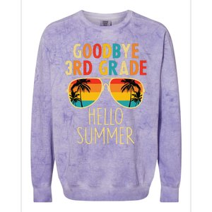 Goodbye 3rd Grade Hello Summer Sunglasses Last Day Of School Colorblast Crewneck Sweatshirt