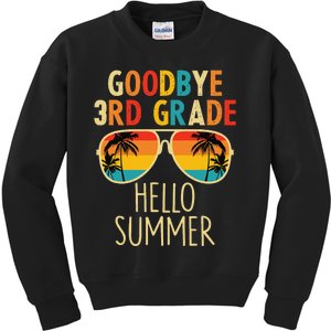 Goodbye 3rd Grade Hello Summer Sunglasses Last Day Of School Kids Sweatshirt