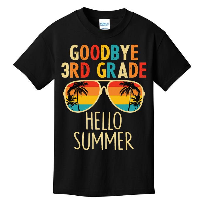 Goodbye 3rd Grade Hello Summer Sunglasses Last Day Of School Kids T-Shirt