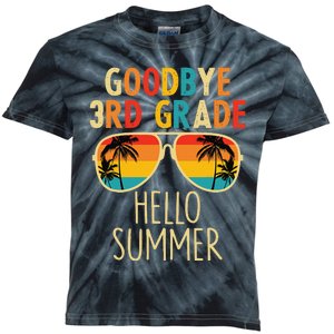 Goodbye 3rd Grade Hello Summer Sunglasses Last Day Of School Kids Tie-Dye T-Shirt