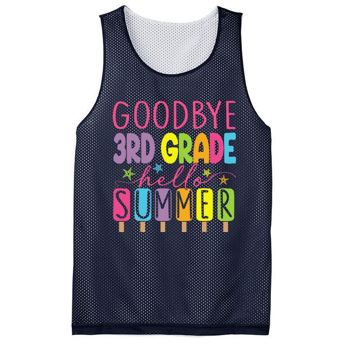 Goodbye 3rd Grade Hello Summer Last Day Of School Graduation Mesh Reversible Basketball Jersey Tank