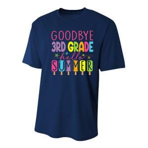 Goodbye 3rd Grade Hello Summer Last Day Of School Graduation Youth Performance Sprint T-Shirt