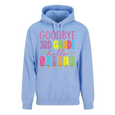 Goodbye 3rd Grade Hello Summer Last Day Of School Graduation Unisex Surf Hoodie