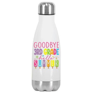 Goodbye 3rd Grade Hello Summer Last Day Of School Graduation Stainless Steel Insulated Water Bottle