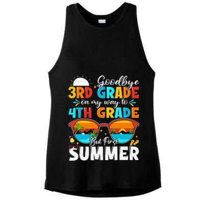 Goodbye 3rd Grade Graduation To 4th Grade Hello Summer Ladies PosiCharge Tri-Blend Wicking Tank