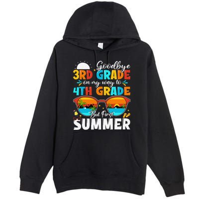 Goodbye 3rd Grade Graduation To 4th Grade Hello Summer Premium Pullover Hoodie