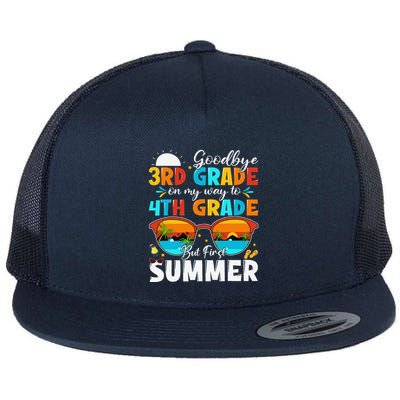 Goodbye 3rd Grade Graduation To 4th Grade Hello Summer Flatbill Hat