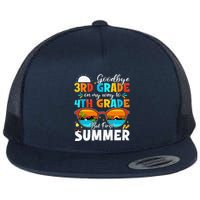 Goodbye 3rd Grade Graduation To 4th Grade Hello Summer Flat Bill Trucker Hat
