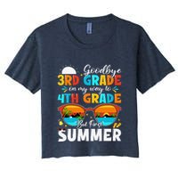 Goodbye 3rd Grade Graduation To 4th Grade Hello Summer Women's Crop Top Tee