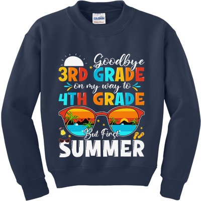 Goodbye 3rd Grade Graduation To 4th Grade Hello Summer Kids Sweatshirt