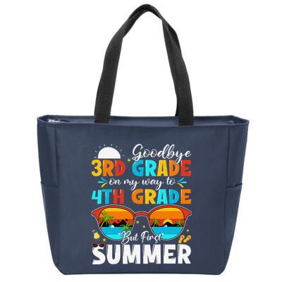 Goodbye 3rd Grade Graduation To 4th Grade Hello Summer Zip Tote Bag