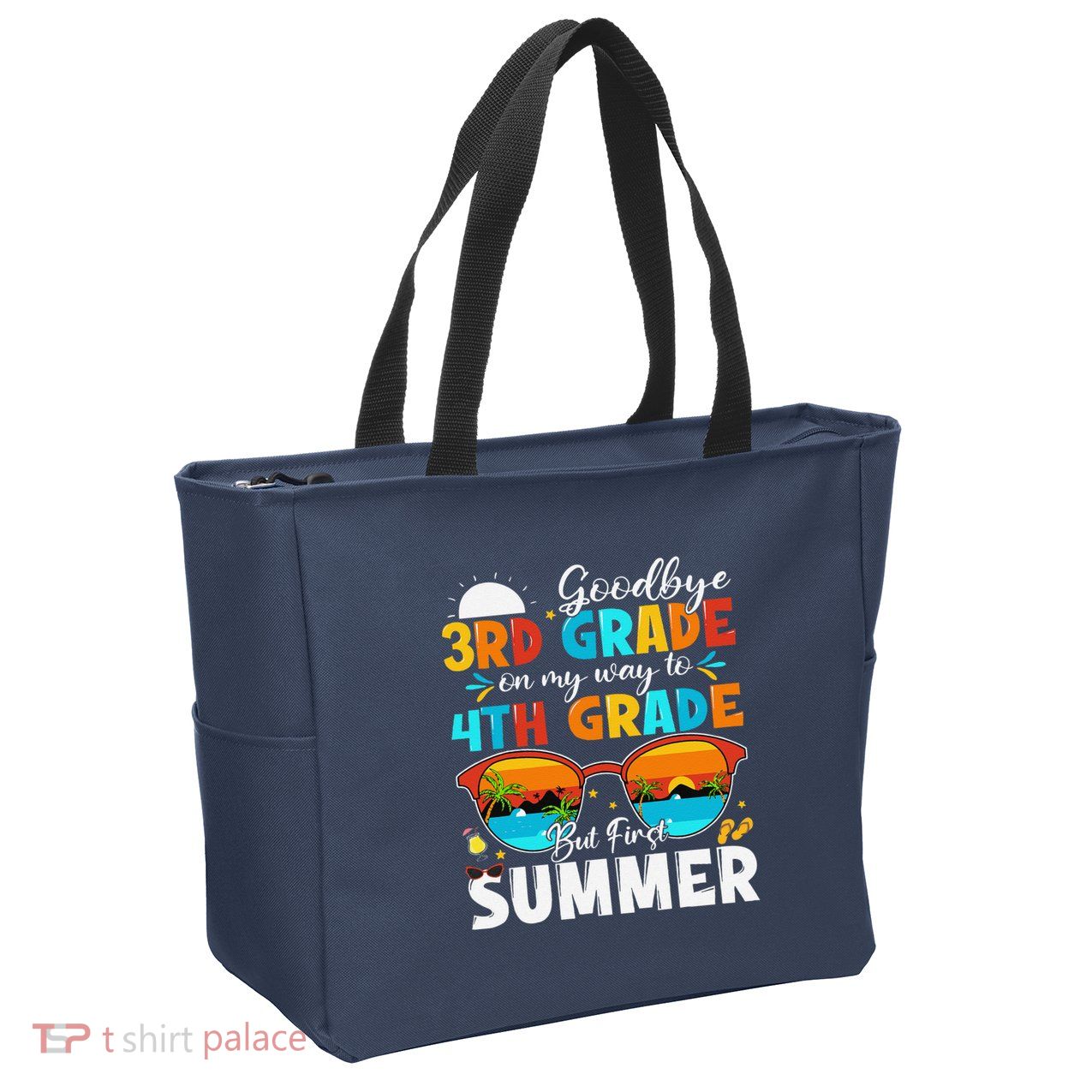 Goodbye 3rd Grade Graduation To 4th Grade Hello Summer Zip Tote Bag
