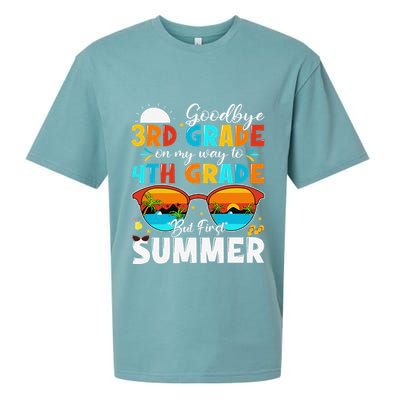 Goodbye 3rd Grade Graduation To 4th Grade Hello Summer Sueded Cloud Jersey T-Shirt