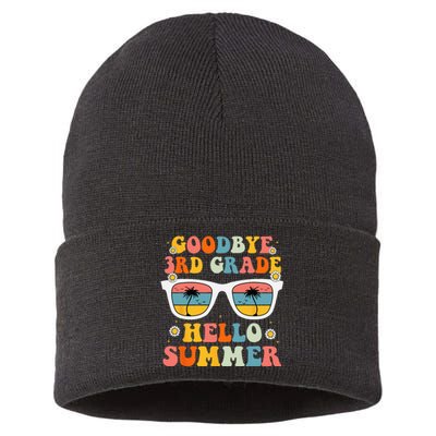 Goodbye 3rd Grade Hello Summer Graduation Last Day Of School Sustainable Knit Beanie