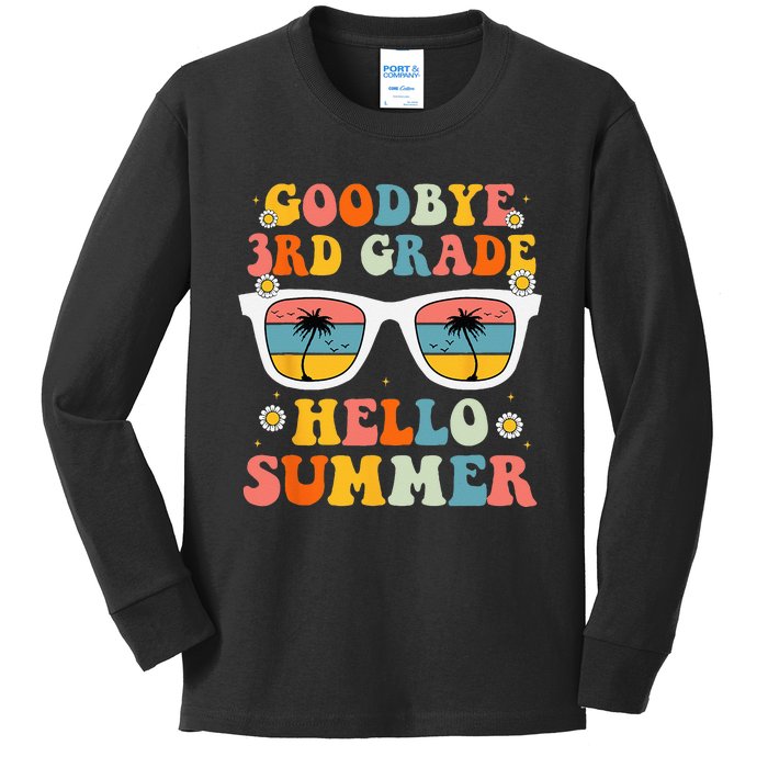 Goodbye 3rd Grade Hello Summer Graduation Last Day Of School Kids Long Sleeve Shirt