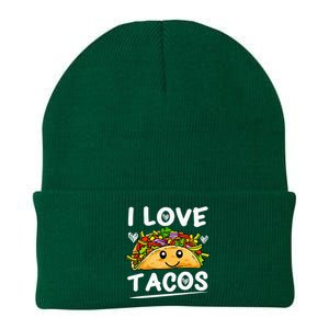 Graphic 365 I Love Tacos Tee Cinco De Mayo Taco Knit Cap Winter Beanie