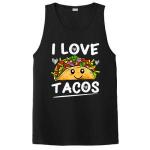 Graphic 365 I Love Tacos Tee Cinco De Mayo Taco PosiCharge Competitor Tank