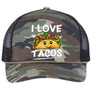 Graphic 365 I Love Tacos Tee Cinco De Mayo Taco Retro Rope Trucker Hat Cap