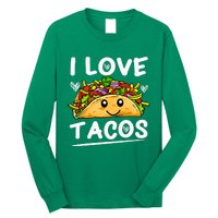 Graphic 365 I Love Tacos Tee Cinco De Mayo Taco Long Sleeve Shirt