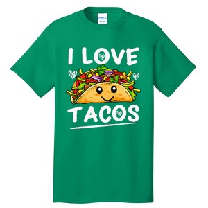 Graphic 365 I Love Tacos Tee Cinco De Mayo Taco Tall T-Shirt