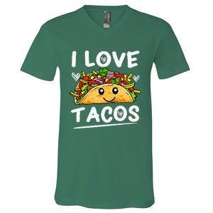 Graphic 365 I Love Tacos Tee Cinco De Mayo Taco V-Neck T-Shirt