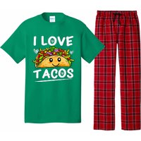 Graphic 365 I Love Tacos Tee Cinco De Mayo Taco Pajama Set