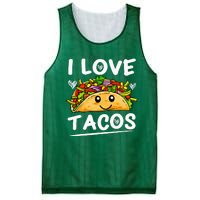 Graphic 365 I Love Tacos Tee Cinco De Mayo Taco Mesh Reversible Basketball Jersey Tank